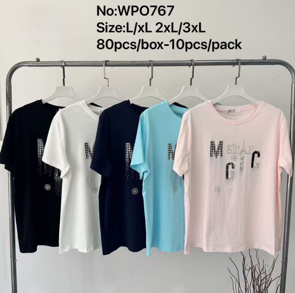 Bluzki damskie Roz L-3XL, Mix Kolor Paczka 10 szt